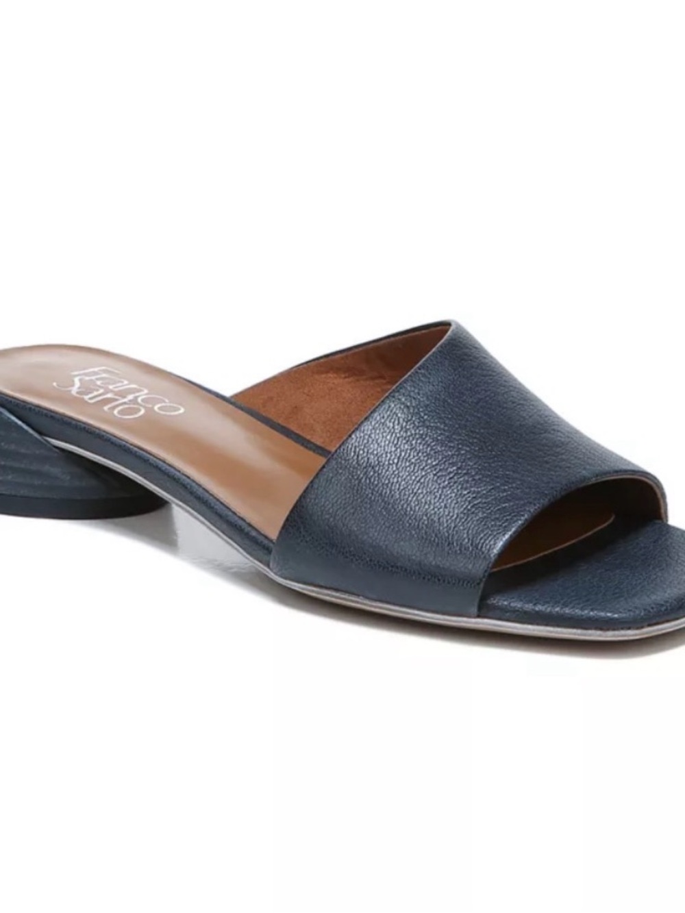 Franco Sarto Leslie Black Slide Sandals - Women's Open-Toe Mule - Picture 8 of 10